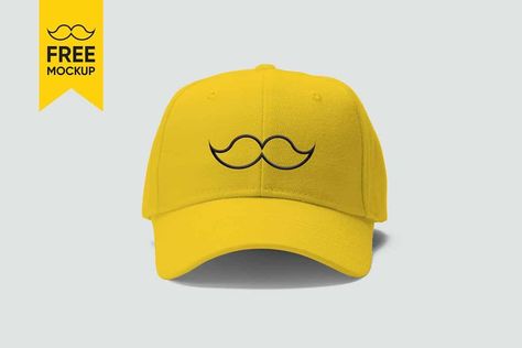 Free Cap Mockup PSD Graphic Design Mockup, Cap Mockup, Cap Designs, Clothing Mockup, Logo Mockup, Mockup Free Download, Branding Mockups, Graphic Design Resources, Graphic Design Projects