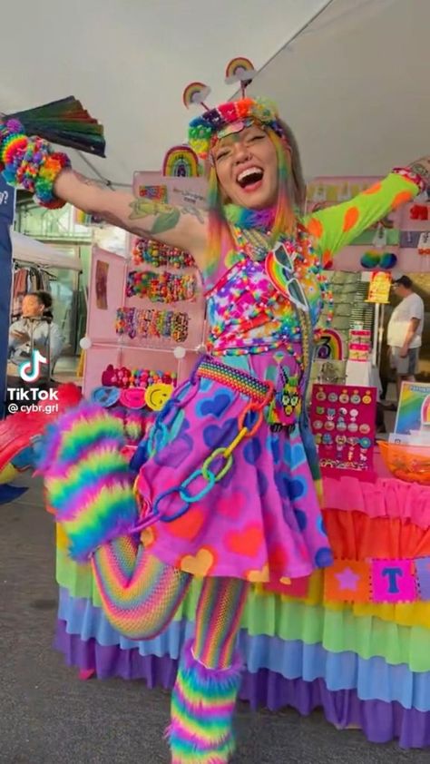 Cybr Grl, Decora Kei Fashion, Decora Outfits, Decora Aesthetic, Kidcore Fashion, Decora Harajuku, Japanese Fashion Trends, Harajuku Decora, Fest Outfits