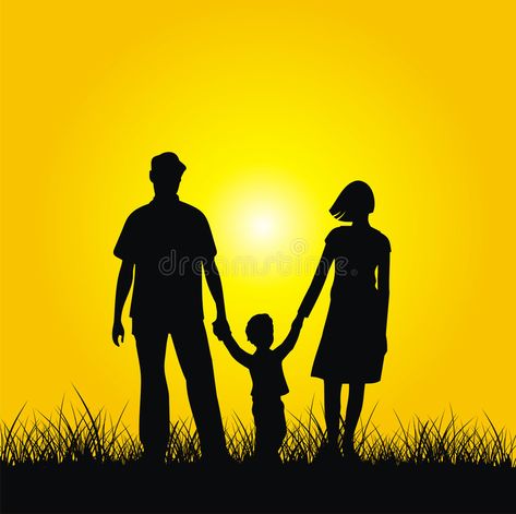 Family. Silhouette of family - mother, father and son. Vector , #spon, #family, #Silhouette, #Family, #mother, #Vector #ad Mother Father And Son, Family Silhouette, Silhouette Family, Teacher Brochure, Smile Images, Mother Son, Father Son, Mother And Father, Healing Journey