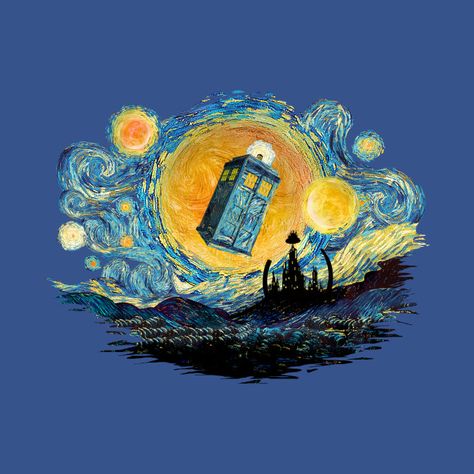 gallifrey starry night abstract - Doctor Who - T-Shirt | TeePublic Starry Night Abstract, Van Gogh Wallpaper, Doctor Who Art, Arte Van Gogh, The Starry Night, Van Gogh Art, Starry Night Van Gogh, Arte Sketchbook, Art Wallpaper Iphone