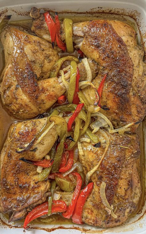 Southern Baked Chicken Quarters - The Glam Kitchen Southern Baked Chicken, Baked Chicken Quarters, Baked Chicken Leg Quarters, Salmon Steak Recipes, Chicken Quarter Recipes, Chicken Leg Quarter Recipes, Southern Comfort Recipes, Chicken Quarters, Leg Quarters