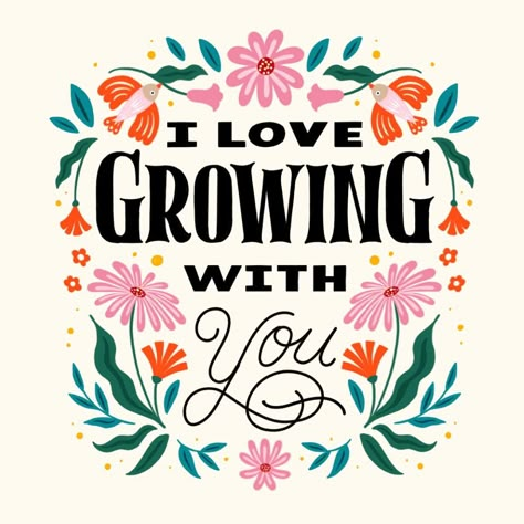 I love growing old with you design 🙌 I sketched this design on paper then completed it in @adobedrawing #adobefresco 😬 @adobedrawing can you add a symmetry tool to fresco please 🙏😃 I did created symmetry for this by copying and pasting the left side to the right side and flipping! 🙌 Floral Hand Lettering, Love Does Not Exist, Flower Lettering, Floral Pattern Illustration, Typography Design Ideas, Flower Typography, Floral Lettering, Quotes Illustration, Growing Quotes