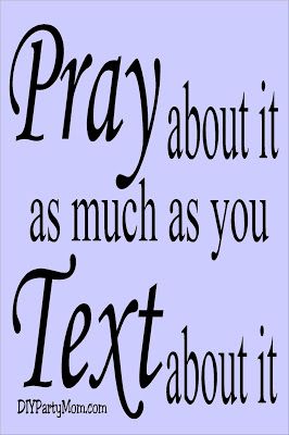 Teach your kids to "Pray about it as much as you Text about it" with this prayer lesson enhancer. This printable tag is perfect for your next lesson on prayer. Teach Me To Pray, Pray About It, Pray For Me, Easy Lessons, Printables Freebies, Positive Inspiration, Printable Tags, Mom Blogs, Printables Kids