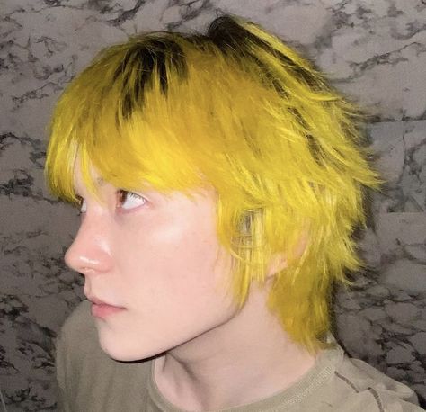 Ftm Haircuts, Yellow Hair Color, Punk Hair, Short Hair Color, Yellow Hair, Short Hair Haircuts, Mens Hairstyles Short, Orange Hair, Grunge Hair