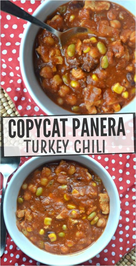 Panera Turkey Chili, Turkey Chili Recipe Crockpot, Turkey Chili Recipe Easy, Chili Turkey, Making Chili, Healthy Chili Recipe Turkey, Turkey Chili Crockpot, Turkey Chili Healthy, Copycat Panera