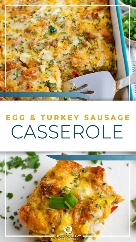 Egg Turkey Sausage Casserole, Ground Turkey Egg Casserole, Turkey And Egg Breakfast Casserole, Breakfast Ideas With Turkey Sausage, Turkey Sausage And Eggs Breakfast, Turkey Sausage Breakfast Ideas, Recipe With Turkey Sausage, Eggs And Turkey Sausage, Ground Turkey Egg Bake