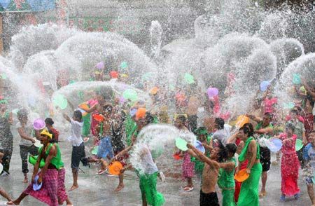 Songkran water festival in Thailand. The most celebrated festival of the year, marks the start of Thailand's traditional New Year. Water Festival Thailand, Songkran Thailand, Thai New Year, Water Festival, Songkran Festival, Wild Waters, Celebration Around The World, Wet And Wild, Festivals Around The World