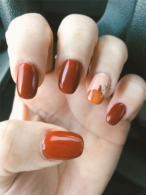 Pumpkin Spice Nails, Pumpkin Nail Art, Simple Fall Nails, Fall Manicure, Fall Gel Nails, Pumpkin Nails, Fall Nail Art Designs, October Nails, Cute Nails For Fall