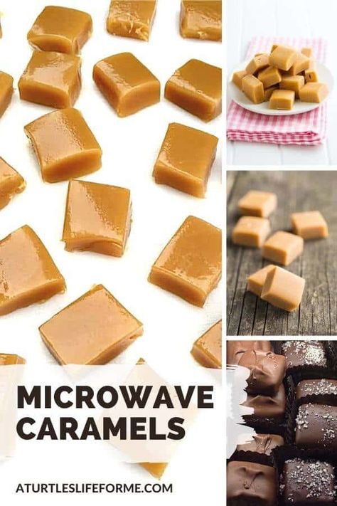 Homemade caramel doesn't need to be hard! I'll teach you how to make caramel in the microwave with this super easy microwave caramel recipe. This is seriously the easiest caramel recipe ever - and still super delicious! Microwave Carmels Easy, Microwave Caramels Recipe, Easy Microwave Caramels, Homemade Carmels Easy Microwave, Microwave Caramels Easy, 6 Minute Caramel Recipe, Microwave Toffee Recipe, Small Batch Caramel, Easy Caramel Recipe