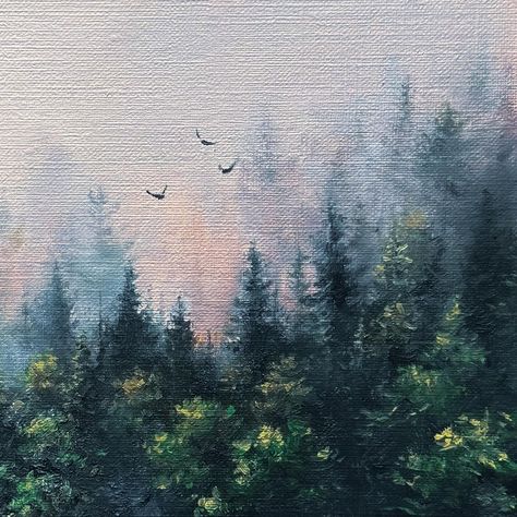 One word that was on my mind while I was painting this: harmony. There’s something enchanting about the gentle chill and quiet mist floating between the trees. It’s all about embracing that vibe and letting it wash over you. This Misty Forest miniature oil painting on paper is now available on my website. If you’re curious, have a go and take a look. #MistyForest #MiniatureArt #OilPainting #harmony #ArtfulLiving #HomeDecorTherapy #artcollector #artlover #oilpainting #landscape #landscapeart... Misty Forest Painting, Forest Miniature, Oil Painting On Paper, Misty Forest, Forest Painting, Painting On Paper, Painting Videos, On My Mind, One Word