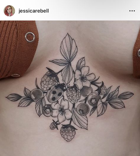 Blackberry Tattoo, Us Tattoo, Tattoo Cover Ups, Sternum Tattoo Design, Mario Tattoo, Real Tattoos, Whimsical Tattoos, Binghamton University, Lady Bug Tattoo