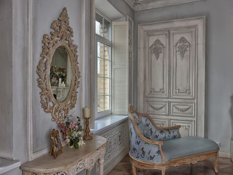 Salon w stylu shabby chic Styl Shabby Chic, Shabby Chic