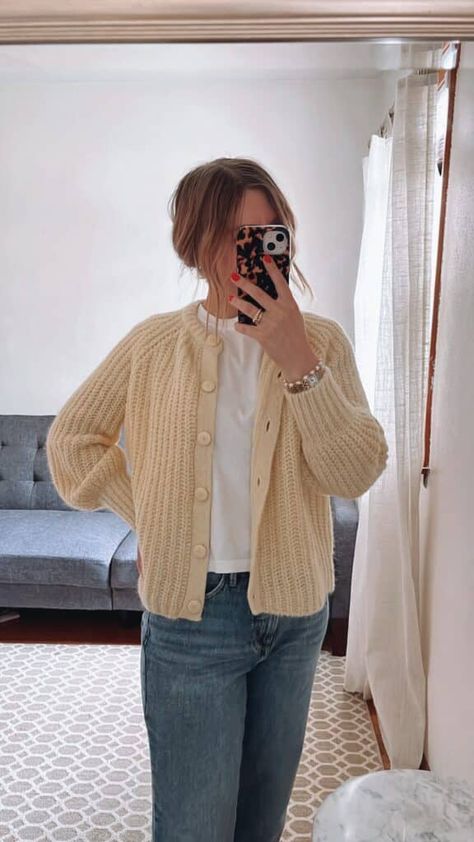 My Honest Review of the Sézane Emile Cardigan Sezane Emile Cardigan, Sezane Emile Cardigan Outfit, Sezane Spring, Emile Cardigan, Sezane Style, Stripe Cardigan Outfit, Sezane Clothing, Sezane Outfit, Sezane Sweater