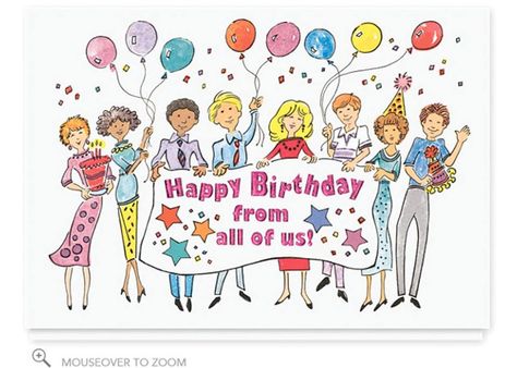 Happy Birthday from All of us Bosses Day Cards, Happy Birthday Boss, Happy Boss's Day, Happy Birthday Wishes Messages, Wish You Happy Birthday, Happy Birthday Text, Birthday Illustration, Birthday Wishes Messages, Birthday Text