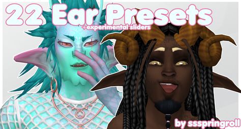 Sims 4 Ears Presets, Sims 4 Ear Slider, Sims 4 Centaur, Sims 4 Tiefling, Sims Monster Cc, Sims 4 Cryptids Cc, Sims 4 Ear Presets, Sims 4 Satyr Cc, Werewolf Sims 4 Cc