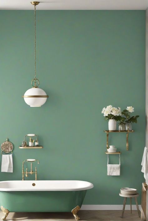 home interior design, kitchen designs, living room interior, designer wall paint Jadeite Paint Color, Jade Backsplash Kitchen, Jade Paint Color Accent Walls, Australian Jade Behr Paint, Jade Paint, Sherwin Williams Green, Light Oak Floors, Sage Green Kitchen, Green Kitchen Cabinets