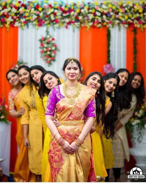 Wedding pose ,couple pose, Wedmegood South, Funny Wedding Poses, Mangala Snanam, Haldi Poses For Bride, Marriage Saree, Marriage Poses, शादी की तस्वीरें, Photography Minimal, Bridesmaid Poses