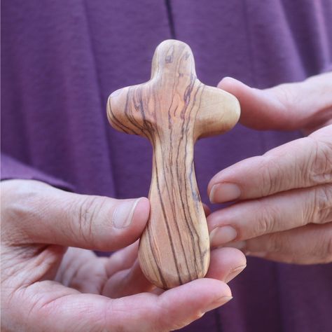 Prayer Crosses From The Holy Land Connection With God, Olive Wood Cross, Present For Grandparents, The Holy Land, Wood Cross, Wood Crosses, Scroll Saw Patterns, God Parents