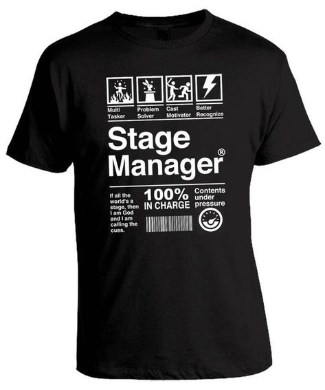 Drama Theater, Theatre Shirts, Stage Crew, Theatre Gifts, Theatre Geek, Stage Manager, Drama Theatre, I Am God, Theatre Nerds