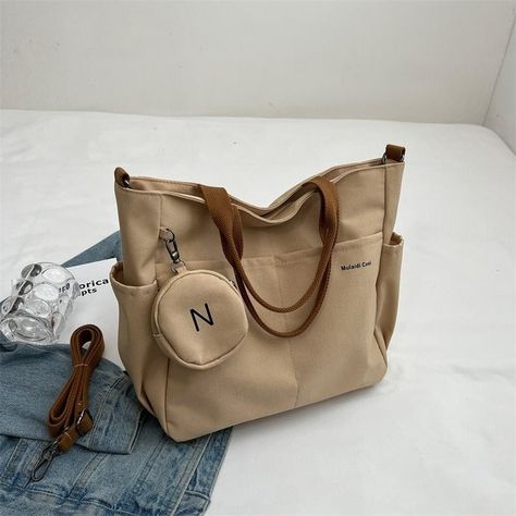 Large capacity multi-pocket tote hand-held canvas bag zipper commuter student book one-shoulder messenger class computer bag https://seamlesscollection.myshopify.com/products/large-capacity-multi-pocket-tote-hand-held-canvas-bag-zipper-commuter-student-book-one-shoulder-messenger-class-computer-bag-1 Seamless collections #Bestseller Soft Pattern, Computer Bags, Casual Tote, Types Of Bag, Hand Bags, Jewelry Bags, Canvas Bag, Canvas Tote, Bags Shoulder