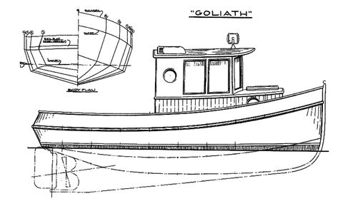 Goliath Mini-Tug - Small Boats Magazine Small Tug Boats, Rc Boats Plans, Wooden Model Boats, Family Boats, Boat Art, Classic Boats, Tug Boats, Boat Plans, Small Boats