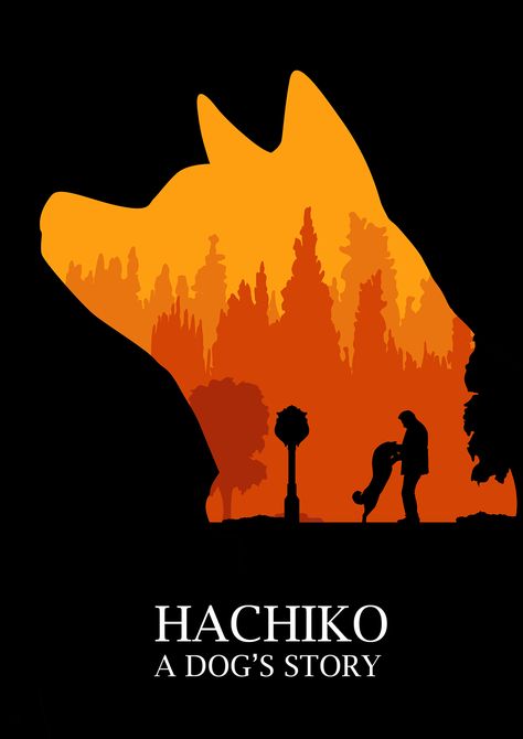 Hachiko Movie Poster, Hachiko Movie, Cinema Tattoo, Hachiko A Dog's Story, Hachi A Dogs Tale, Hachiko Statue, A Dog's Tale, Photoshop Poster, Dog Movies