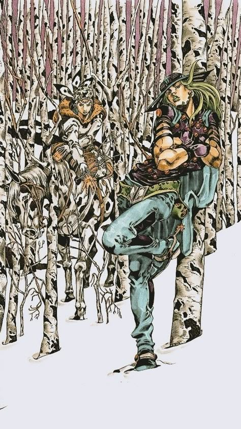 Jjba Manga Wallpaper, Jojo Art Wallpaper, Steel Ball Run Manga Panel, Jojo Manga Wallpaper, Sbr Wallpaper, Steel Ball Run Wallpaper, Gyro Zeppeli Wallpaper, Steel Ball Run Manga, Jojo Steel Ball Run