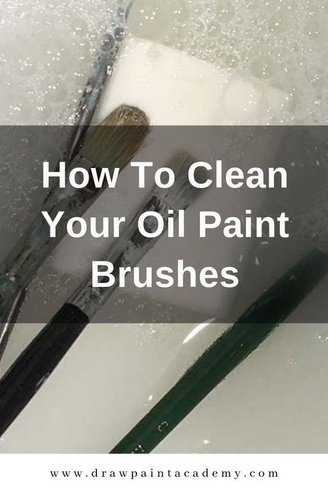 Cleaning Oil Paint Brushes, Oil Painting Basics, Face Oil Painting, Cleaning Paint Brushes, Oil Painting Tips, Oil Painting Lessons, Oil Paint Brushes, Cleaning Painted Walls, Oil Painting For Beginners