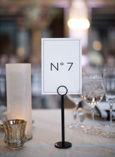 Black Tie Wedding Table Numbers, Timeless Table Numbers, Black And White Table Numbers Wedding, Classy Table Numbers, Modern Wedding Table Numbers, Gala Table Decorations, Black And White Table Numbers, Table Number Design, Table Number Ideas