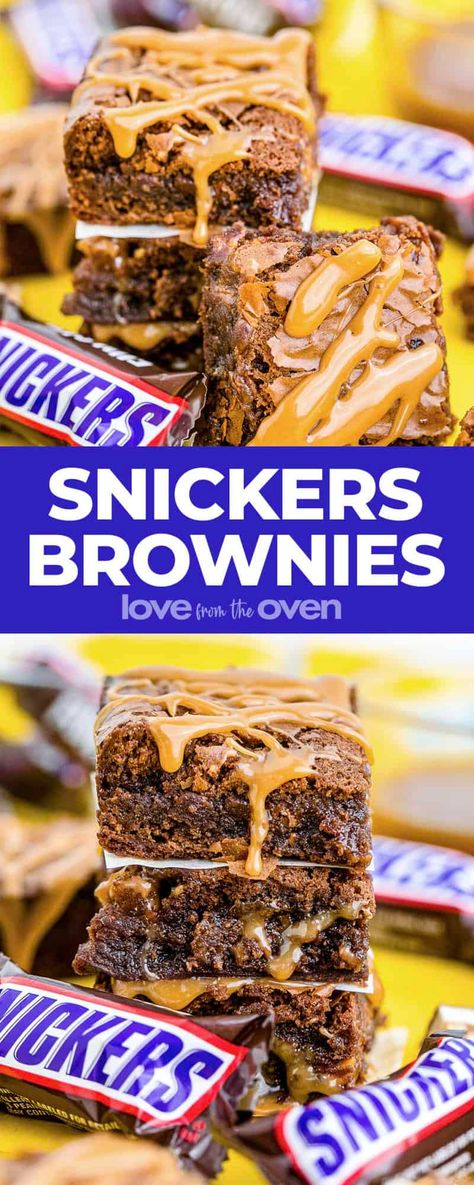 Desserts With Snickers, Brownie Snickers Pie, Snicker Brownies Recipe, Snicker Brownie Bites, Chewy Snickers Brownies, Snickers Brownie Bites, Snicker Dessert Recipes, Snickers Brownies Recipe, Snicker Desserts