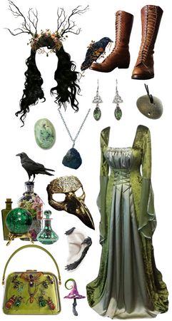 Witch's Familiar Outfit | ShopLook Hedge Witch Aesthetic Outfit, Earth Witch Outfit, Fantasy Witch Outfit, Witch Lookbook, Forest Witch Outfit, Forest Witch Costume, Masquerade Mask Costume, Witch's Familiar, Witch Clothes