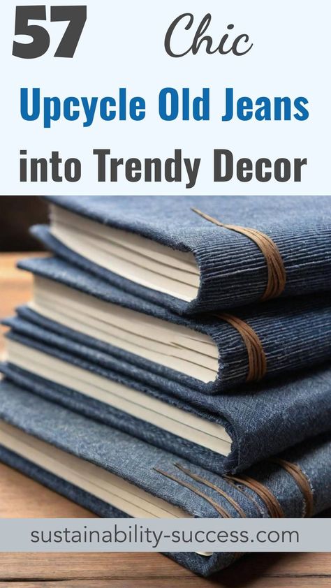 Upcycle your old jeans into new fashion and home decor with these 57 creative #Jean_Upcycle_Diy #Denim_Diy_Upcycling #Jean_Upcycle #Denim_Recycling Reuse Denim Jeans Ideas, Blue Jean Decorations Ideas, Newspaper Jeans Diy, Denim Scraps Ideas Upcycle, Denim Crafts Diy No Sew, Denim Projects Upcycling Recycle Jeans, Jean Upcycle Ideas, Denim Design Ideas, Upcycling Jeans Ideas