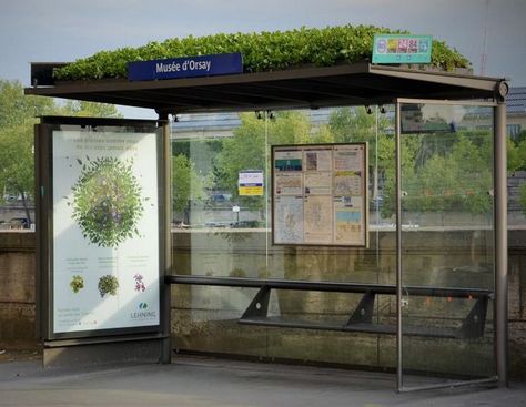 Bus Stop Design, Bus Shelters, Nature Education, Conservation Of Natural Resources, Eco City, Public Architecture, Neon Logo, Street Marketing, Urban Furniture