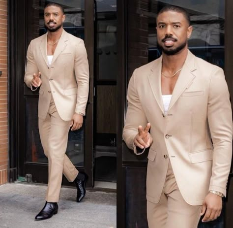 Neutral Mens Wedding Attire, Nude Suit Men, Male Graduation Outfit, Tan Suit Men, Mens Wedding Guest Outfit, Drew Outfits, Tan Suit Jacket, Linen Summer Outfits, Wedding Fits