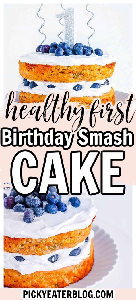 Dairy Free Egg Free Cake, Vegan Smash Cake, Baby First Cake, Smash Cake Recipe, Low Sugar Cakes, Sugar Free Cake Recipes, Healthy Smash Cake, Smash Cake First Birthday, Healthy Frosting