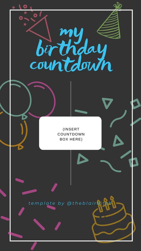 My Birthday Countdown (use Countdown feature) Instagram Story Template Happy Birthday Countdown Instagram, Insta Countdown Ideas, One Month To Go Birthday Countdown, Birthday Countdown Birthday Countdown Instagram Story Ideas, Birthday Soon Insta Story Countdown, Bday Countdown Ideas, Birthday Countdown Ideas Instagram Story, Bday Countdown Ideas Instagram Story, Birthday Countdown Instagram Story