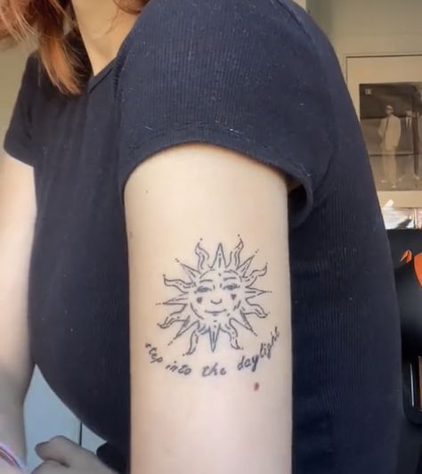 Step Into The Daylight Tattoo, Taylor Swift Tattoo Aesthetic, Daylight Tattoo Taylor Swift, Taylor Swift Daylight Tattoo, Daylight Taylor Swift Tattoo, Tswift Tattoos, Tattoos Inspired By Songs, Daylight Tattoo, Lumineers Tattoo