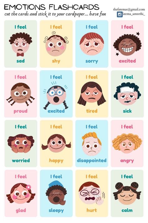 Weather Social Emotional Activities, Emotion Flashcards, Emotions Flashcards, Emotions Preschool, Classroom Charts, Early Childhood Learning, Art Activities For Toddlers, English Phonics, Teacher Boards