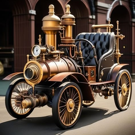 Steampunk vehicle Steam Punk Vehicles, Magical Vehicle, Steampunk Automobile, Steampunk Cars, Steampunk Bike, Steampunk Vehicles, Animation Blender, Steampunk Illustration, Steampunk Vehicle