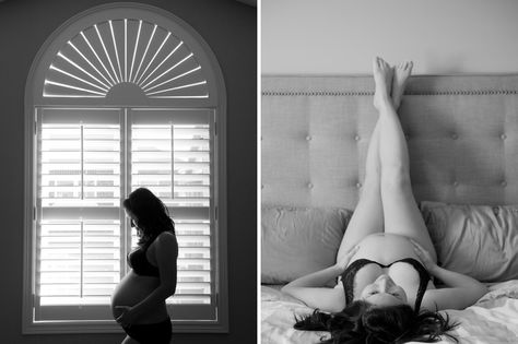 Picture on the bed is gorgeous - and really like the silhouette with the blinds Diy Maternity Photos On Bed, Budior Photoshoot Maternity, Pregnancy Bed Photos, Maternity Shoot In Bed, Maternity Photography Bed, Bed Maternity Pictures, Pregnancy Bouidor Photo Shoot, Maternity Boudiour Photoshoot, Diy Maternity Photos