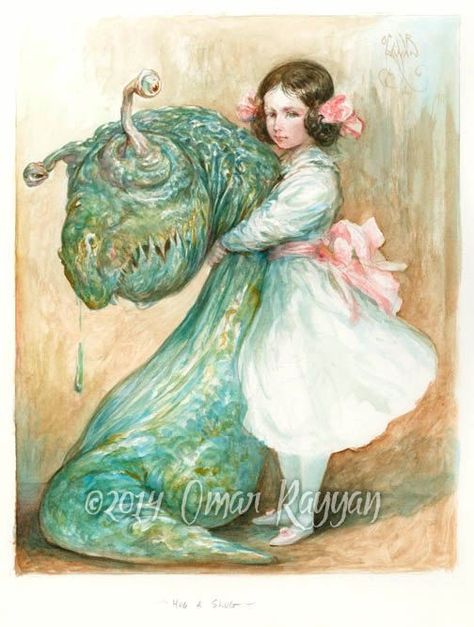 #Favorite#Artists&#Illustrators #Rayyan Omar Rayyan, Monster Painting, Pet Monster, Odd Art, Classical Paintings, Book Illustration Layout, Sea Drawing, Animated Art, Unicorns And Mermaids