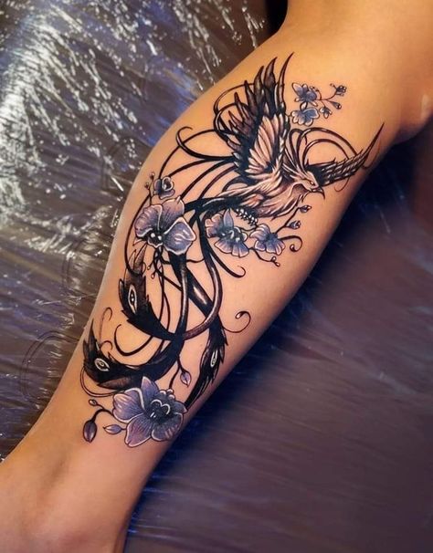 Tato Phoenix, Phoenix Tattoo Feminine, Small Phoenix Tattoos, Phoenix Tattoo Design, Tattoos For Women Flowers, Forearm Tattoo Women, Leg Tattoos Women, Dope Tattoos For Women, Thigh Tattoos Women