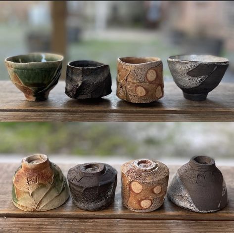 Japanese Pinch Pots, Traditional Japanese Pottery, Japanese Tea Bowls Ceramic Pottery, Wood Fired Ceramics, Fine Pottery, Asian Pottery, Pottery Shapes, Ceramic Vessels, Sculptures Céramiques