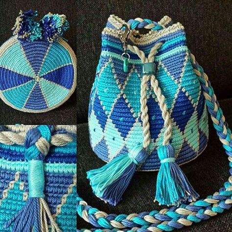 Crochet Bolsos Wayuu Bags Pattern, Mochila Crochet, شال كروشيه, Mochila Bag, Mini Mochila, Bag Pattern Free, Tapestry Crochet Patterns, Tapestry Bag, Crochet Bags Purses