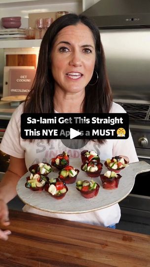 205K views · 3K reactions | *enter Salami Cups* These crispy and salty bites are the perfect appetizer for your next gathering or NYE party. Made in 10 minutes or less, this quick and easy appetizer is going to FLY off the plate 🍅🥒 GET THE RECIPE: https://bit.ly/3RSmNhp

🧑‍🍳 Recipe submitted by: Nicole McLaughlin 
#food #foodie #salamicups #nye #nyeapps #starts #appetizers #italian #tomatoes #cucumber #quickandeasy #homemade #homecook #mozzarella #fingerfood | Allrecipes | Allrecipes · Original audio Salami Cups, Appetizers Italian, Nicole Mclaughlin, Italian Tomatoes, Keto Appetizers, Skewer Appetizers, Mini Appetizers, Best Appetizer Recipes, Quick And Easy Appetizers