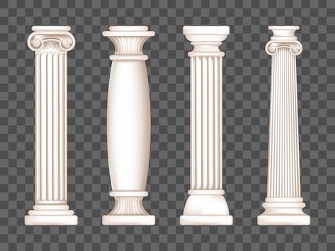 Vector gratuito antiguas columnas griega... | Free Vector #Freepik #freevector #pilares-griegos #pilares-romanos #templo-griego #columna-griega Marble Architecture, Doric Column, Greek Columns, Corinthian Column, Roman Columns, Neoclassical Architecture, Door Gate Design, Fruit Painting, Tuscan Style