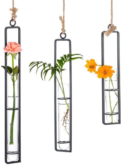 Hanging Glass Planters, Hanging Glass Terrarium, Terrarium Jar, Test Tube Vase, Indoor Flowering Plants, Hanging Terrarium, Resin Planters, Vase Holder, Terrarium Containers