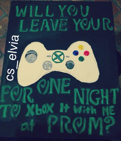 Could turn this into a wedding proposal    cute way of asking a #gamer Boyfriend Promposal, Prom Asks, Sadie Hawkins Proposals, Creative Prom Proposal Ideas, Sadies Proposal, Country Prom, Prom Pictures Group, Promposal Ideas, Funny Prom