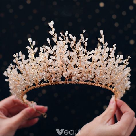 Fairy Gown, Gold Tiara, Crown Headband, Bridal Crown, Fantasy Jewelry, Tiaras And Crowns, Bridal Headpieces, Bridal Hair Accessories, Hair Accessories For Women