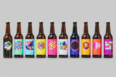 Halo Brewery Branding & Packaging by Underline | Daily design inspiration for creatives | Inspiration Grid Craft Beer Design, Beer Bottle Design, Craft Beer Packaging, Beer Packaging Design, Craft Beer Labels, Beer Label Design, Traditional Recipes, Beer Brands, Beer Packaging